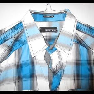 Buckle Black Black, Blue and White button shirt
